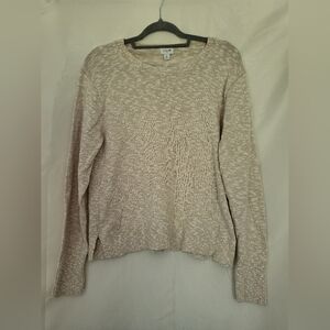 J.Crew Women’s Classic Beige Crew Neck Sweater – Size M